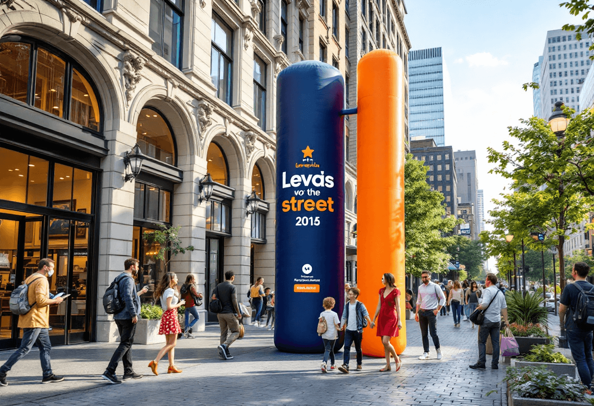 Colonne gonflable publicitaire avec impression personnalisée